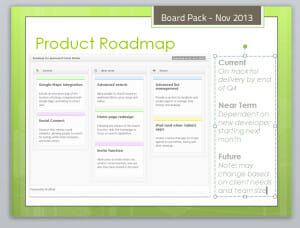 The roadmap view in ProdPad