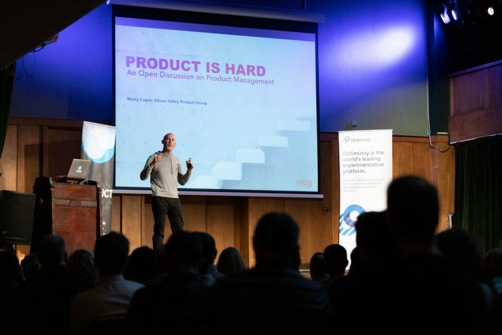 Marty Cagan speaking at ProductTank London