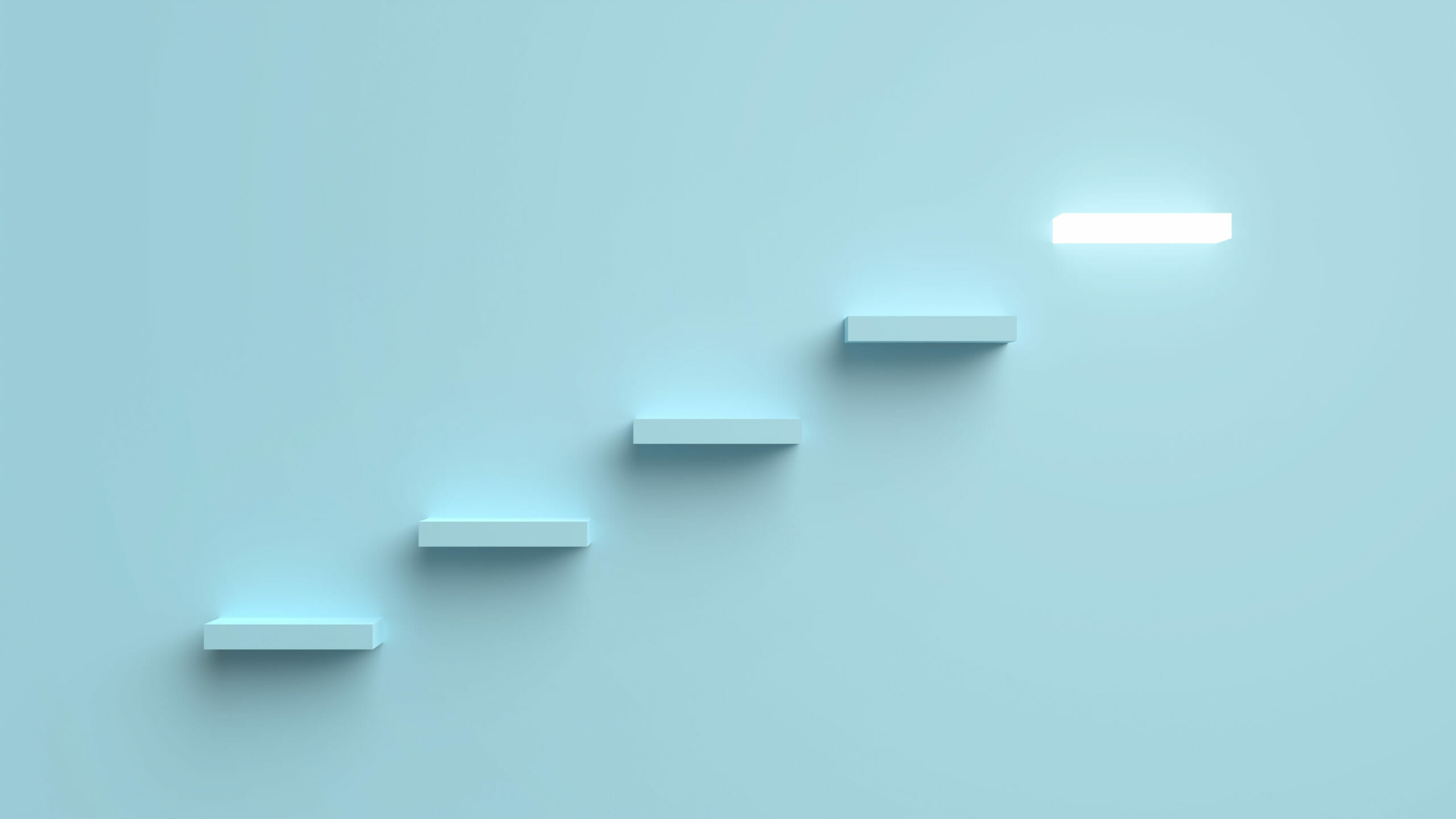The,Ladder,Of,Success,That,Sparkles.,3d,Render